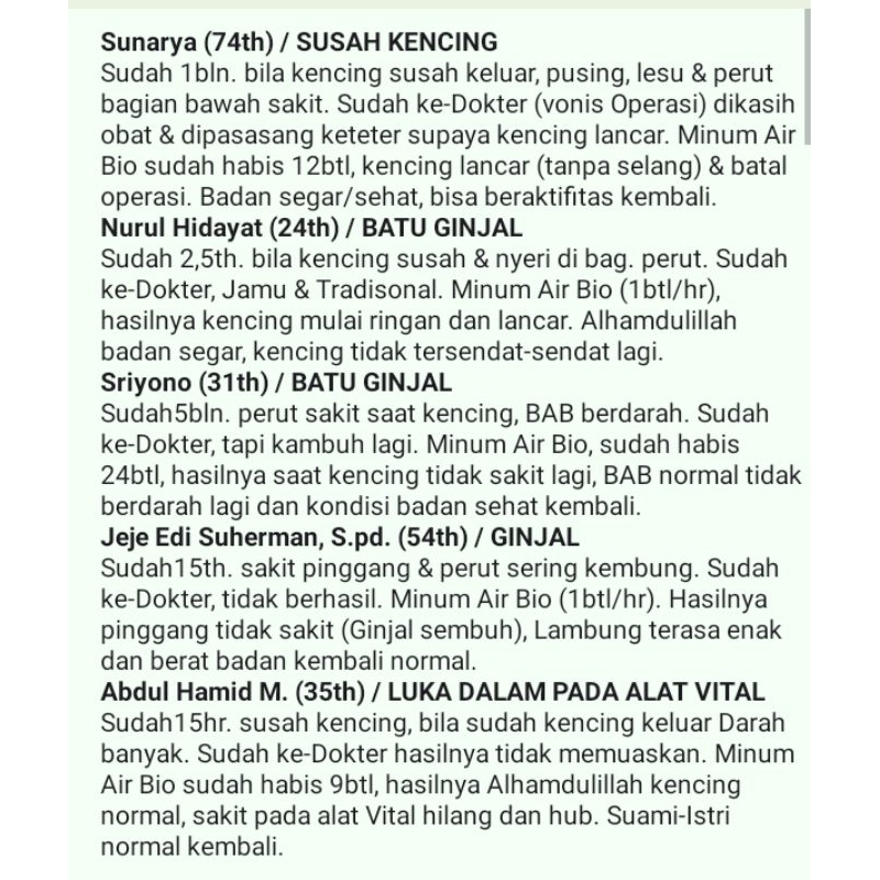 

AIR BIO TERAPI PENYEMBUHAN KENCING BATU