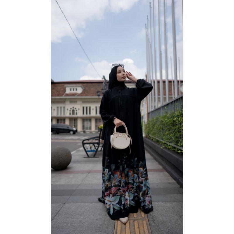 GAMIS KIERAN BY Luna Hijab Kudus |ABAYA Jetblack| ABAYA simpel