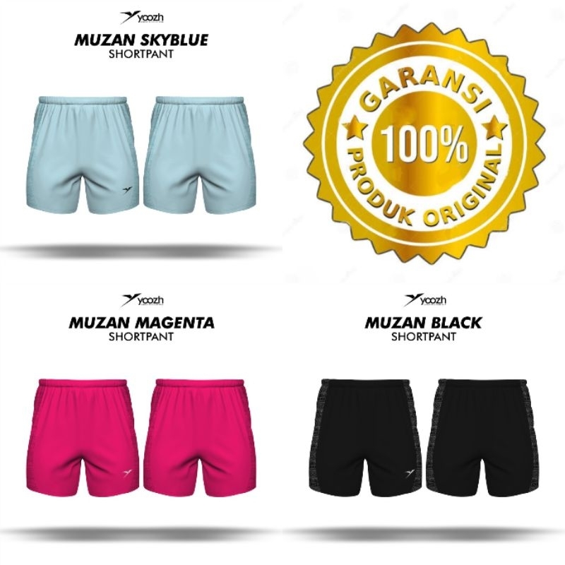 CELANA PENDEK YOOZH MUZAN BADMINTON ORI IMPORT VOLLY GOWES PINGPONG ORIGINAL PREMIUM KAOS PRIA WANIT