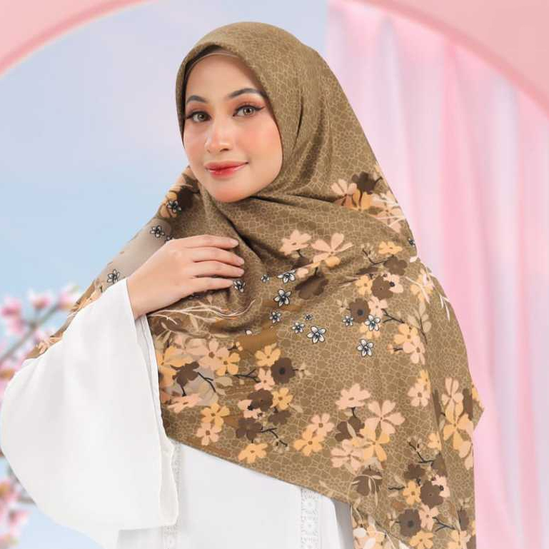 Wildanstore09 Hijab Segi Empat Jumbo Jilbab Voal Motif Kerudung Syari Premium Azara