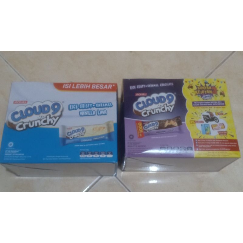 

biskuit cloud 9 crunchy sekotak isi 24pcs
