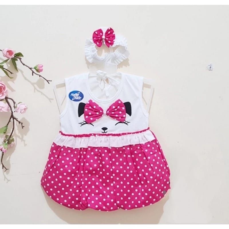 DRESS BALON POLKADOT BABY LUCU / HAMPERS BABY / DRESS BAYI