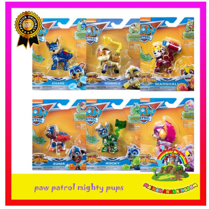 Mainan Paw Patrol Mighty Pups Super Paws Nickelodeon Original Figure Anak