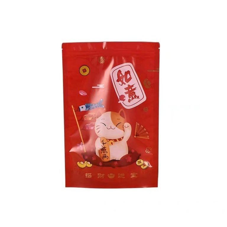 zipper bag zip lock imlek / plastik kemasan cny sincia chinese new year dengan zip seal kuat tebal m