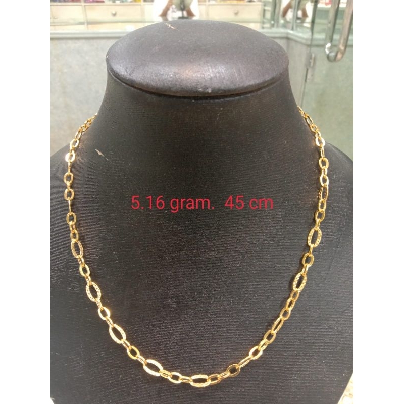 Kalung Emas Kuning Berat 5.16 Gram Panjang 45 cm Kadar 375
