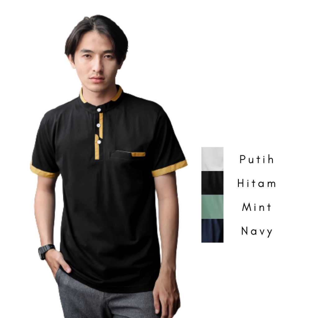 Baju Koko Pria Elbats Kaos Kurta Lengan Pendek Dewasa