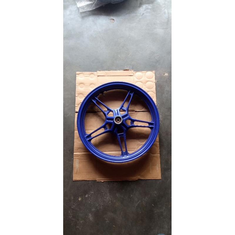 velg velah velek resing depan Yamaha Vixion New warna ori biru