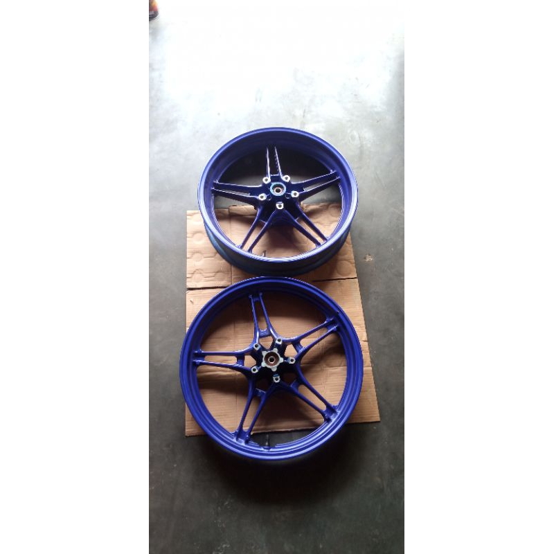 velg resing depan belakang Yamaha Vixion New warna ori warna biru