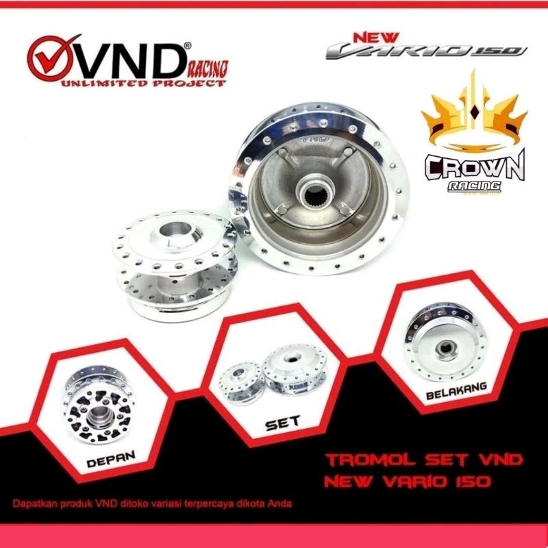 Tromol Set Depan Belakang VND All New Vario 125 150