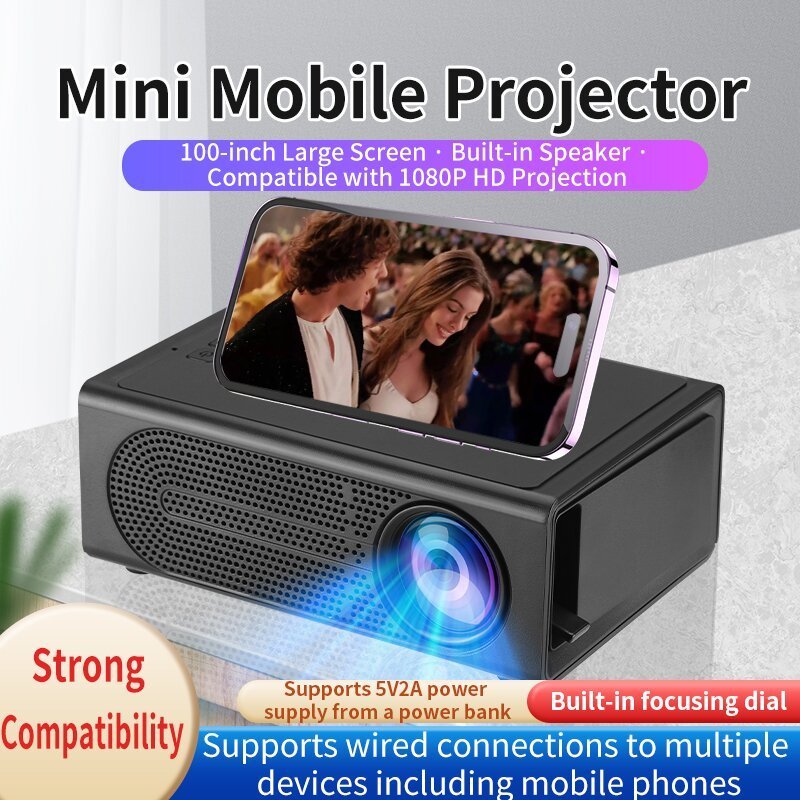 Proyektor mini M200 Portable Led mini Proyektor hp mini Home Theater HDMI mini Proyektor Dapat digun