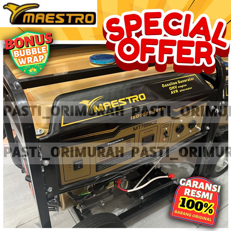 gasoline generator maestro MT7000CE mt 7000 ce genset bensin 5000w 5500 watt mesin pembangkit listri