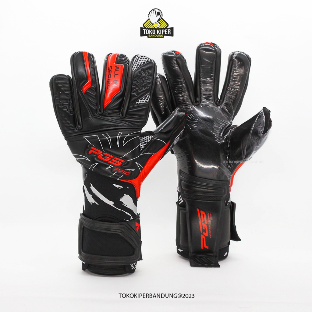 Sarung Tangan Kiper - PGS Pro ALLiN Series Black/Red