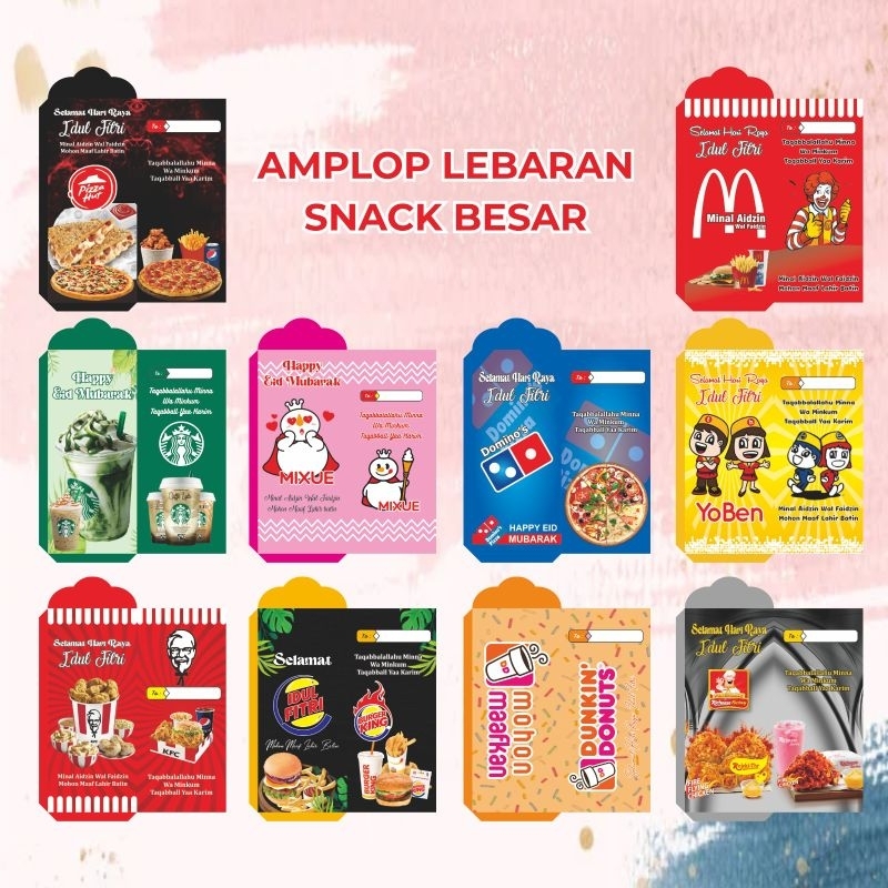 

Ready Amplop Lebaran Jumbo motif Snack uang tanpa di lipat