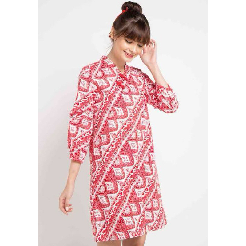 Red Dress imlek cheongsam chinese batik