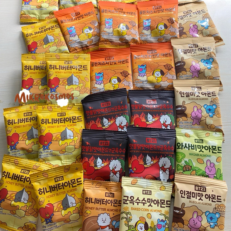OFFICIAL kacang almond HBAF x BT21 - handcarry dari korea,ready stok