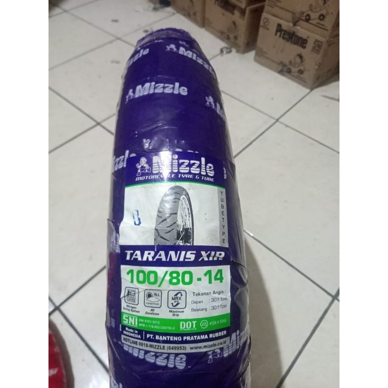 BAN LUAR MIZZLE TARANIS 100/80-14  TUBETYPE