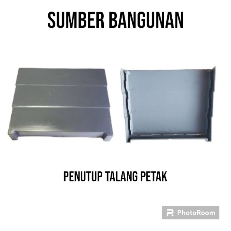 TUTUP TALANG KOTAK 4 IN ABU / Tutup Talang Air PVC