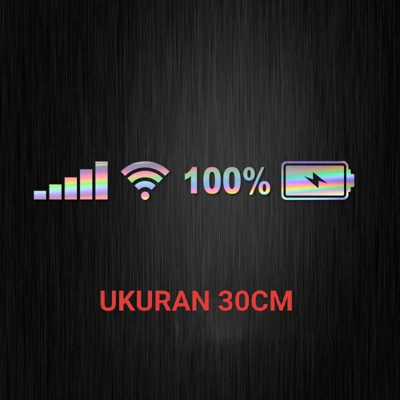 stiker Mobil stiker sinyal WIFI MOBIL 30CM