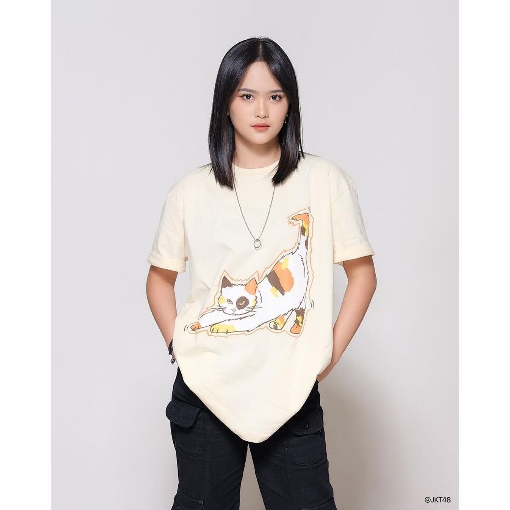 Kaos Oversize JKT48 Birtday T-Shirt Reva Fidela (Adel) | Unisex - Ivory
