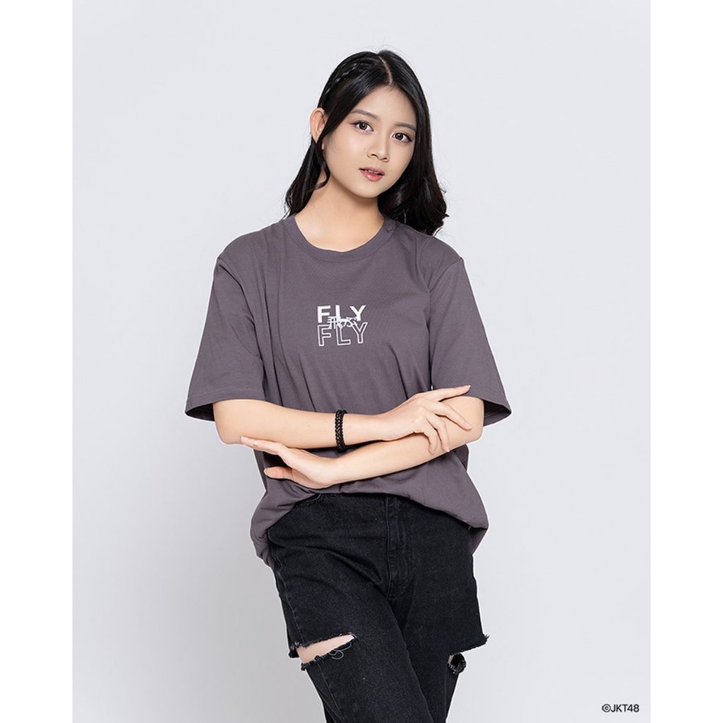 Kaos Oversize JKT48 Birtday T-Shirt Angelina Christy (Christy) | Unisex - Grey