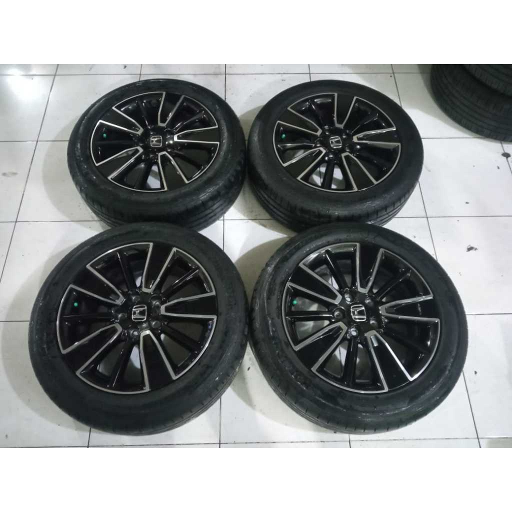 VELG MOBIL BEKAS OEM COPOTAN HONDA WRV RING 17 PCD 5X114 PLUS BAN 215 55 R17 BUAT HRV CIVIC INOVA