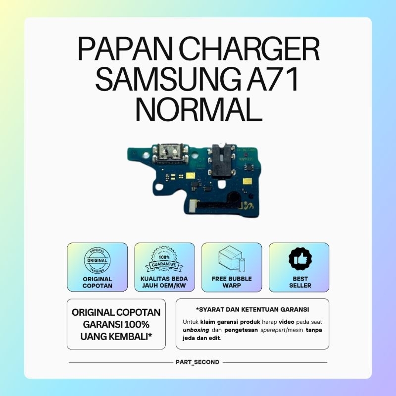 Papan/konektor charger SAMSUNG A71 ORIGINAL COPOTAN