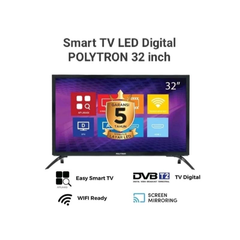 smart tv led digital polytron 32" PLD 32MV1859 easy smart tv 32 inch