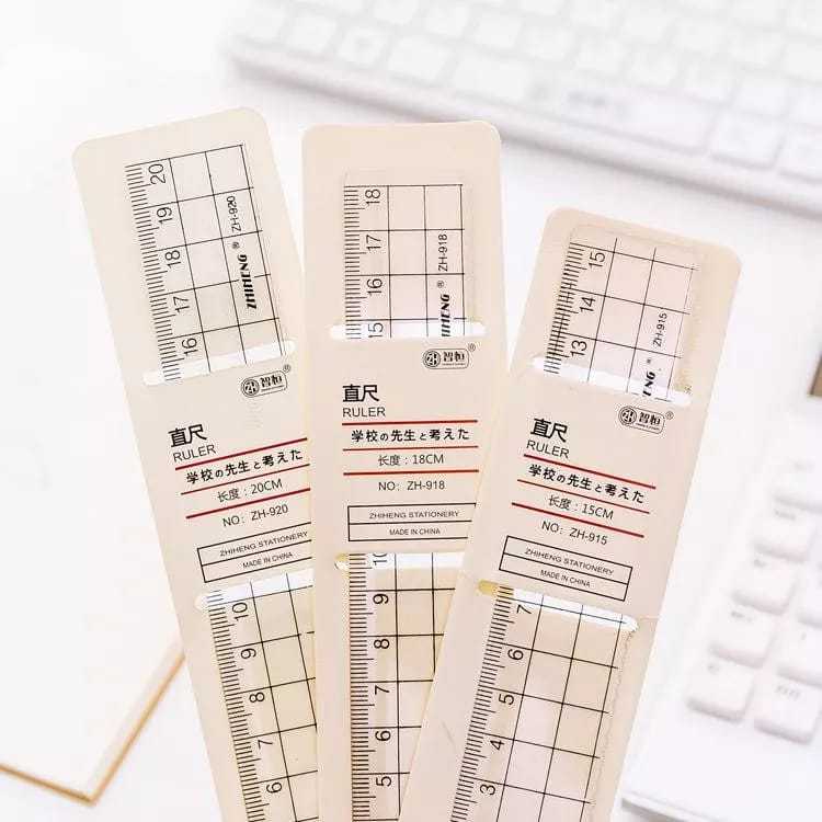 

[paww.craft] Penggaris 15cm Transparan grid ruler minimalis aesthetic sidoarjo