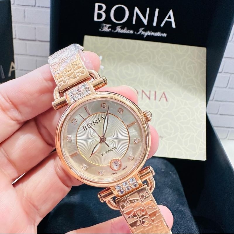 BONIA BNB10620-2517 jam tangan Wanita Analog Stainless steel Original