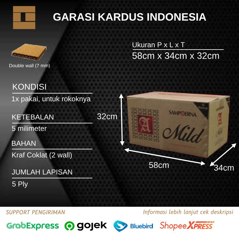 

Kardus bekas Pop/kardus besar/kardus pindahan