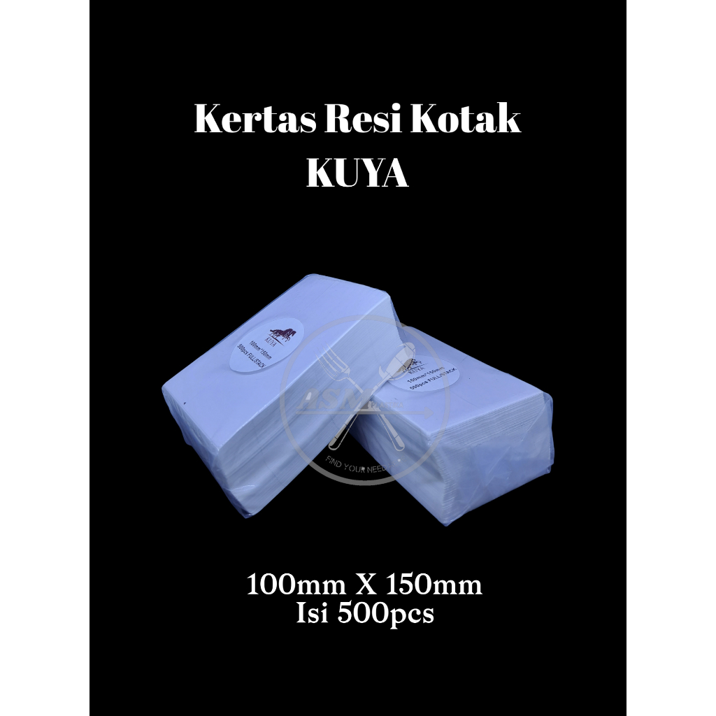 

Kertas Resi Kotak KUYA ( Grade 1 ) 100MM X 150MM/ Kertas resi roll/ Kertas resi printer/ Kertas roll/ Kertas perekat