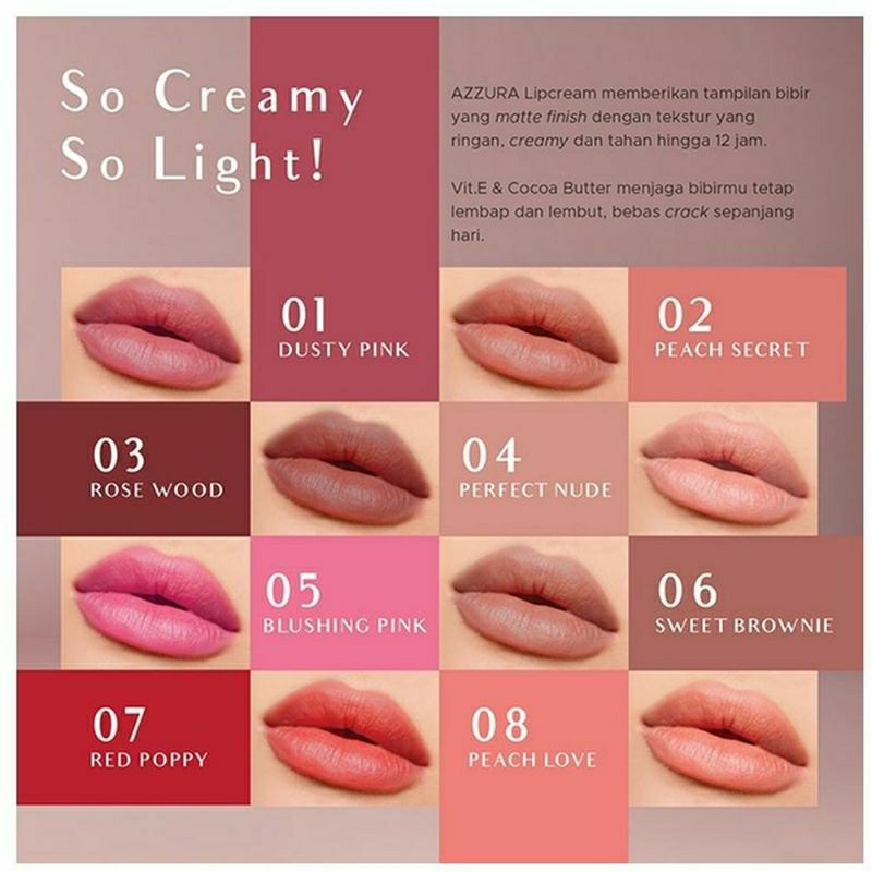 Azzura Matte Lip Cream/Lipstik/Matte/Lipcream