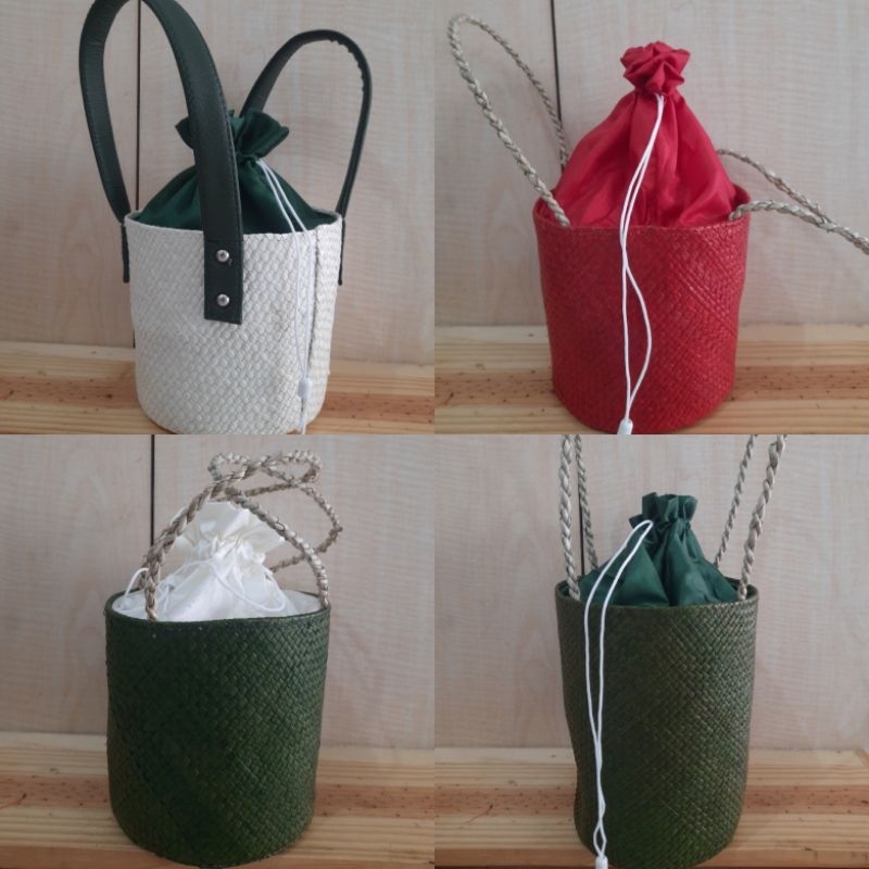 Tas Anyaman Pandan tabung Parsel Parsel Anyaman