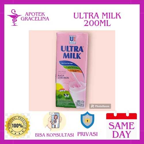 

Ultra Milk Rasa Strawberry 200ml