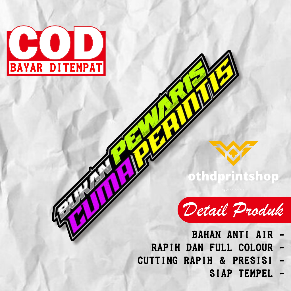 

Sticker BUKAN PEWARIS Stiker princutt Stiker Bahan Vinil Tahan Air Waterproof