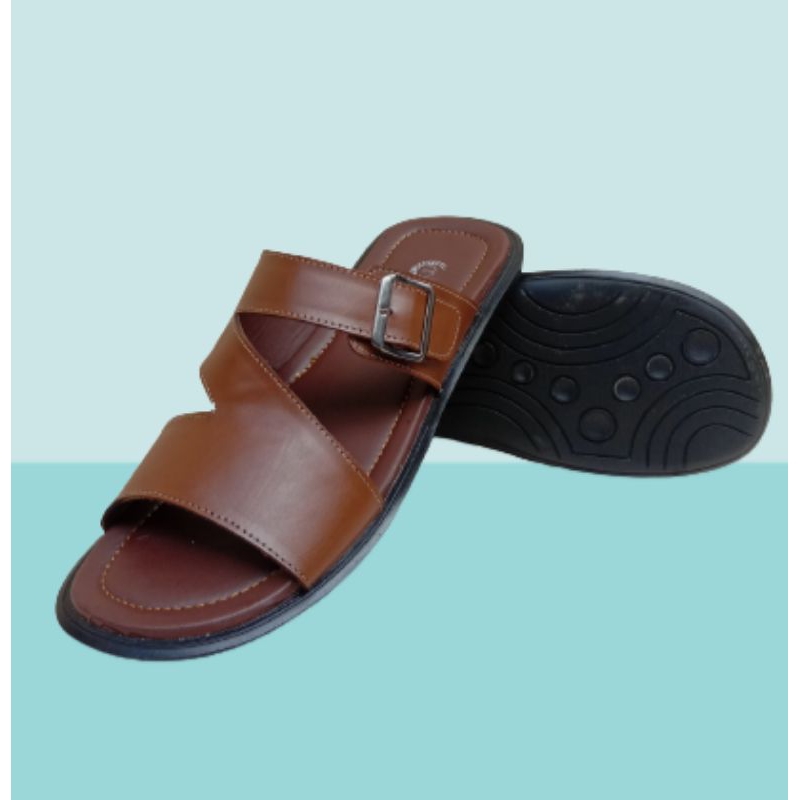 sandal kulit pria ukuran jumbo(39-48)44/45/46/47/48
