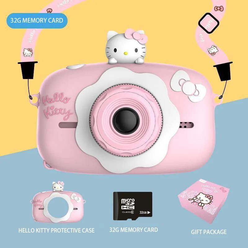 kamera anak-anak Sanrio Asli Kawaii mainan kamera Digital kartun Hello Kitty SLR 4000w piksel