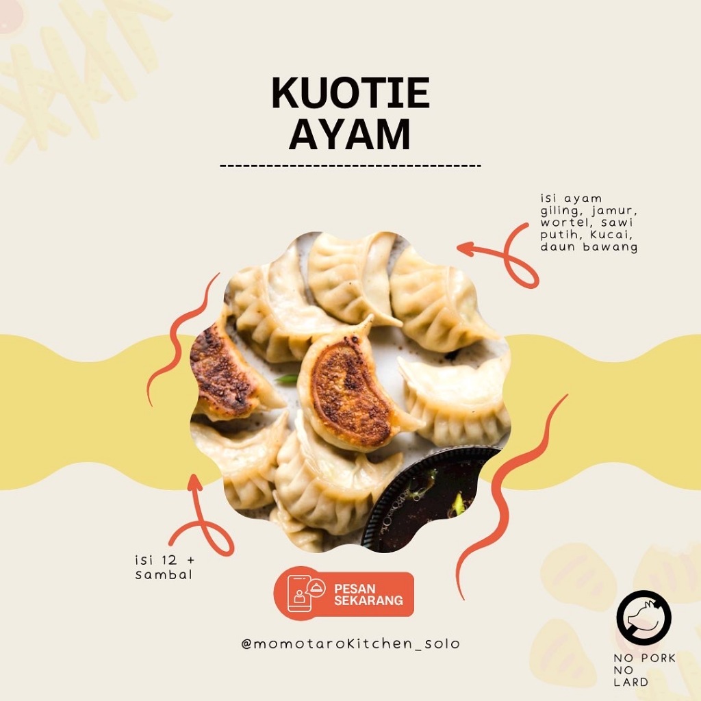 

Momotaro Kuo Tie Ayam / Chicken Potstickers Gyoza / Homemade Non MSG Non Pengawet / Momotaro Kitchen