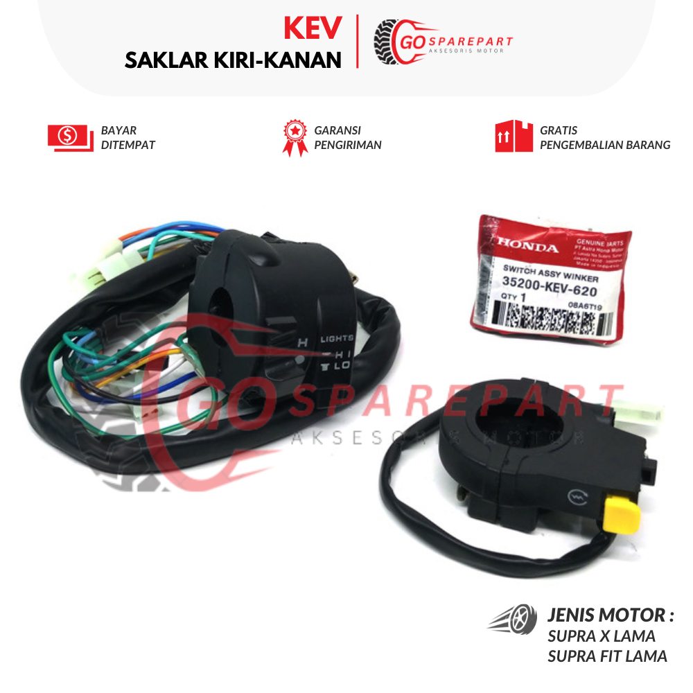 (HONDA) SAKLAR SET KIRI KANAN SUPRA X LAMA KEV / SUPRA FIT LAMA / HOLDER SUPRA X LAMA KANAN KIRI / H