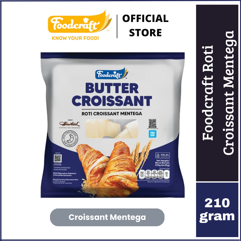 

Foodcraft Pastry Butter Croissant Pastri Roti Croissant Mentega Isi 6 Pcs