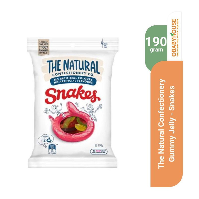 

The Natural Confectionery Gummy Jelly - Snakes 190 gr