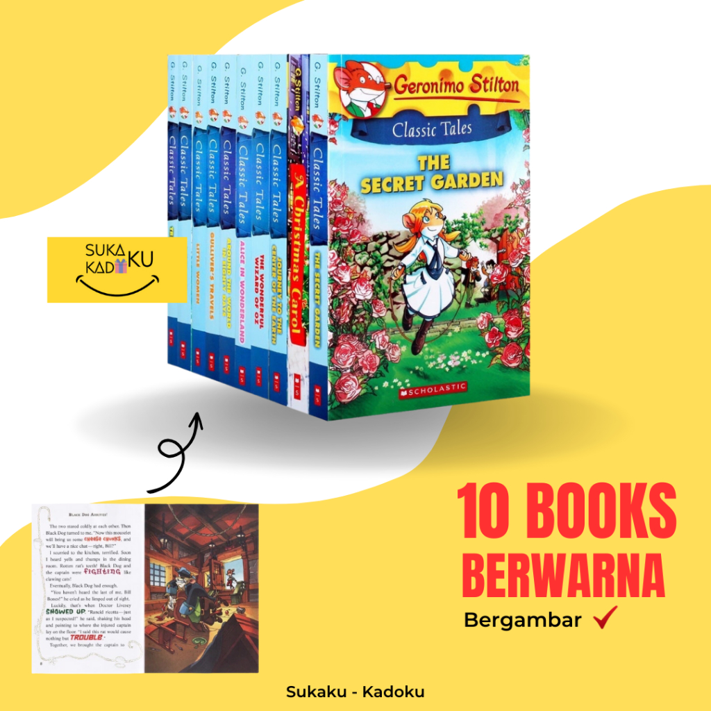 Geronimo Stilton Classic Tales Books Set Buku Anak English Import
