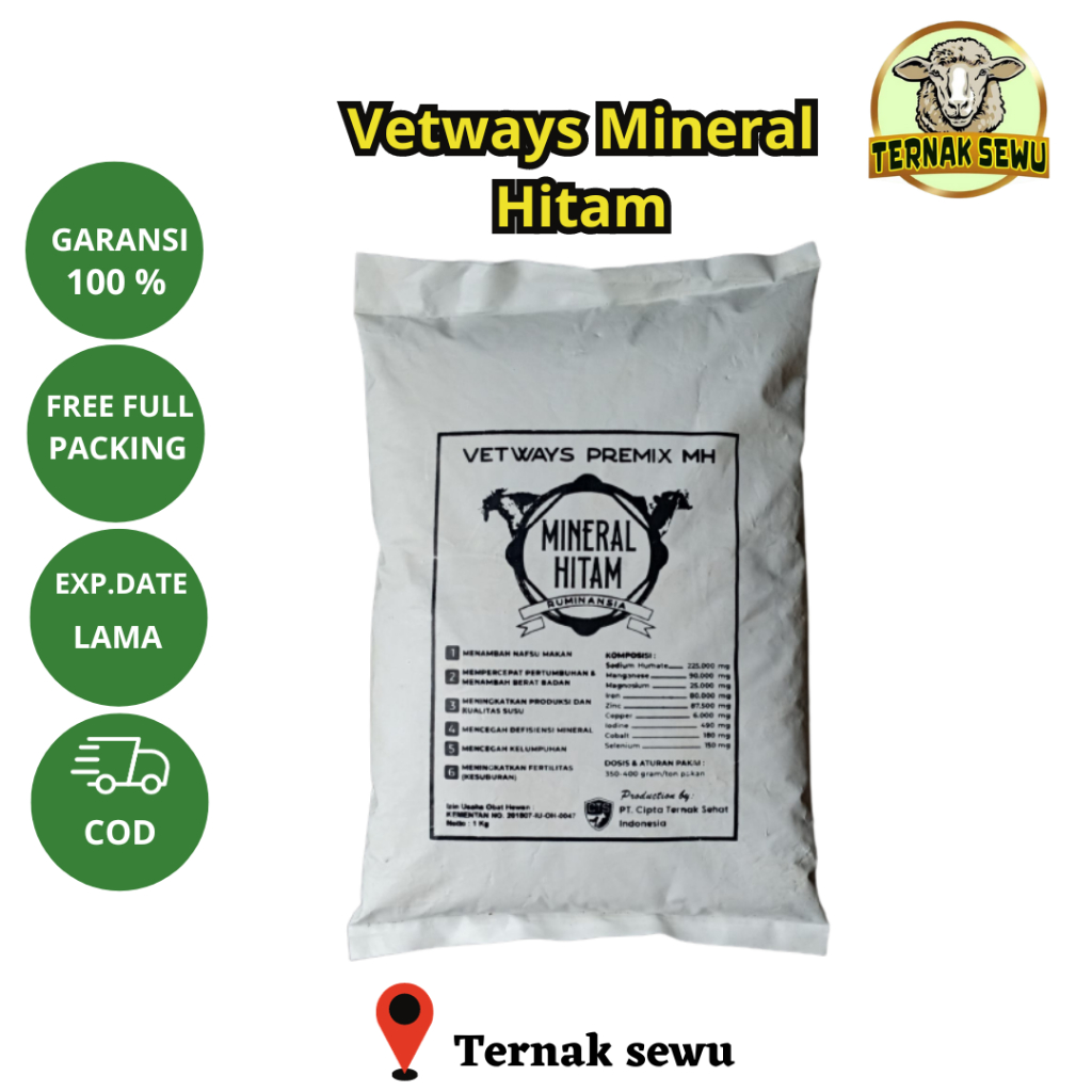 VETWAYS PREMIX MINERAL HITAM 1KG