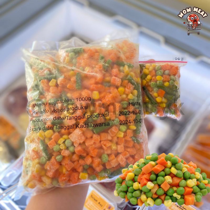 

Mix Vegetable 4 Way Import (Jagung, Kacang Polong, Wortel, & Buncis)