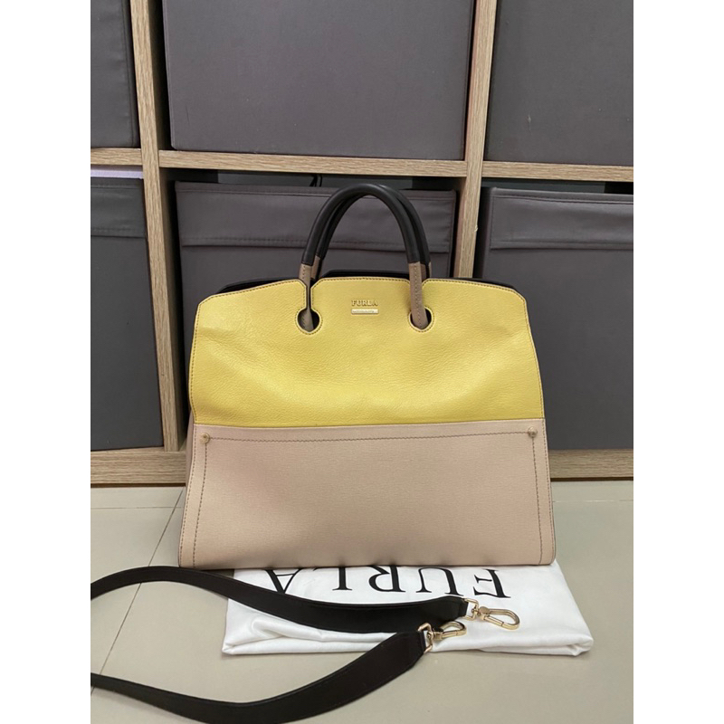 preloved furla polaris dome large