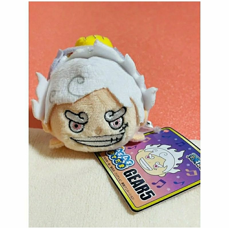 Nuigurumi Mugi Mugi Mochi Mascot One Piece Monkey D Luffy Gear 5 / Sun God Nika / Joyboy Plush Doll