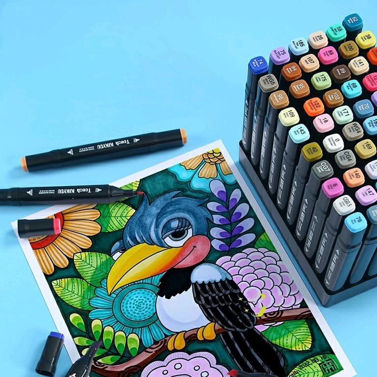 

ART M66J Spidol Warna Dua Sisi Spidol Color Marker With Bag Spidol Warna Untuk Mewarnai