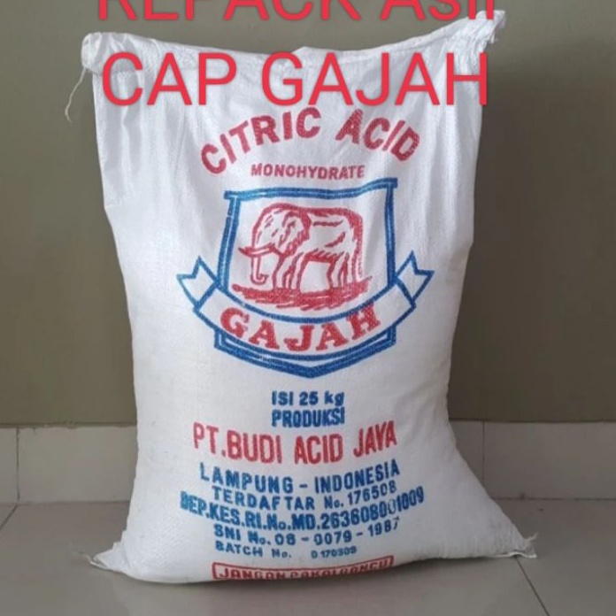 TEBUS MURAH Sitrun Asli Cap Gajah REPACK 1 Kilo Gram Asam Sitrun 1kg Citrun