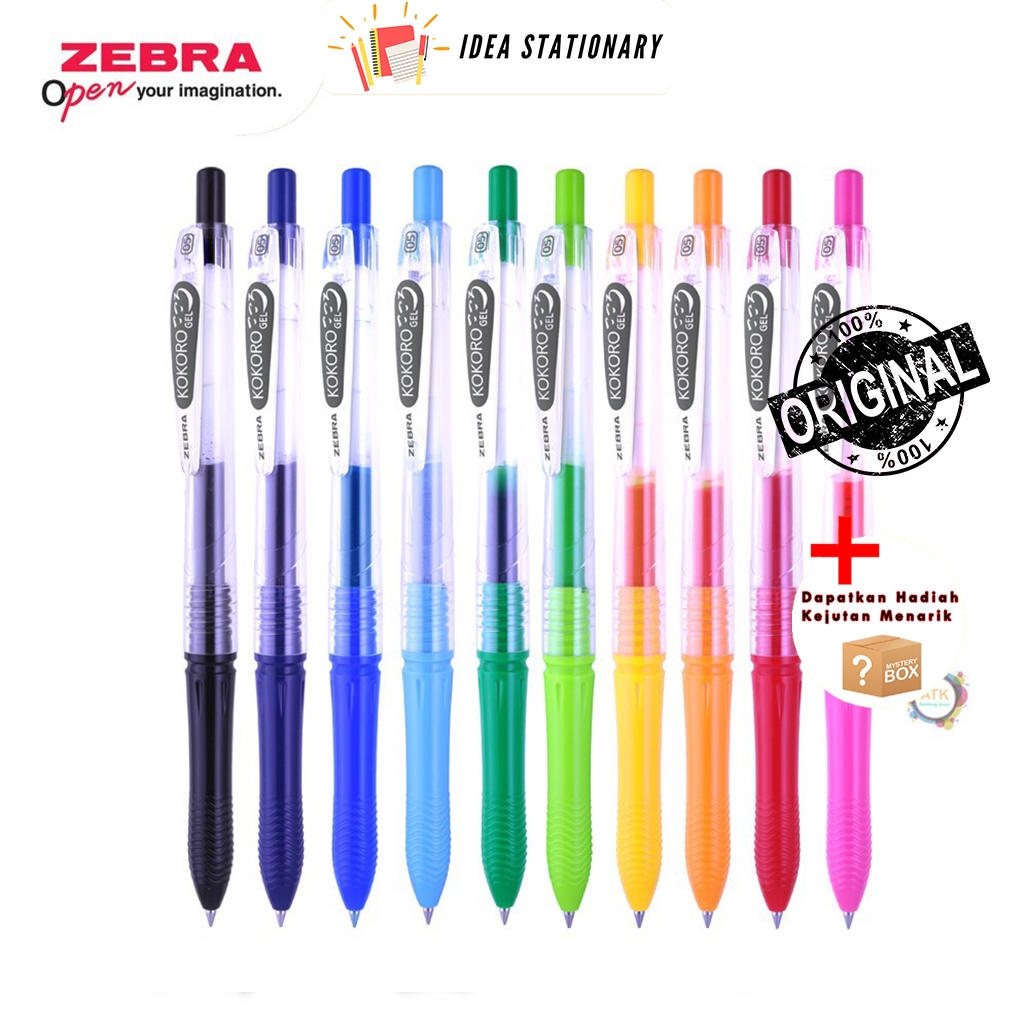 

Ballpen Bolpoint Pulpen Pen Kokoro Zebra Tinta Warna-Warni 1pcs // 10 Warna Ketebalan 0.5 mm