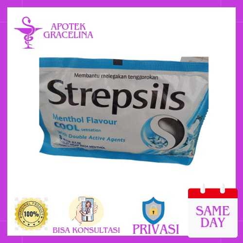 

Strepsil rasa menthol isi 8 butir